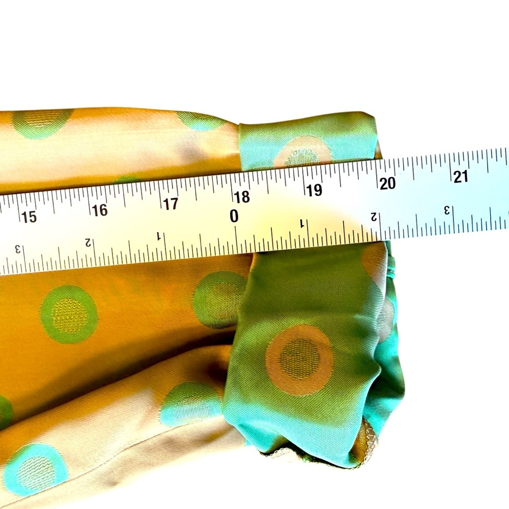 Maliparmi Tan Blazer with Green Polka Dots - Picture 15 of 16